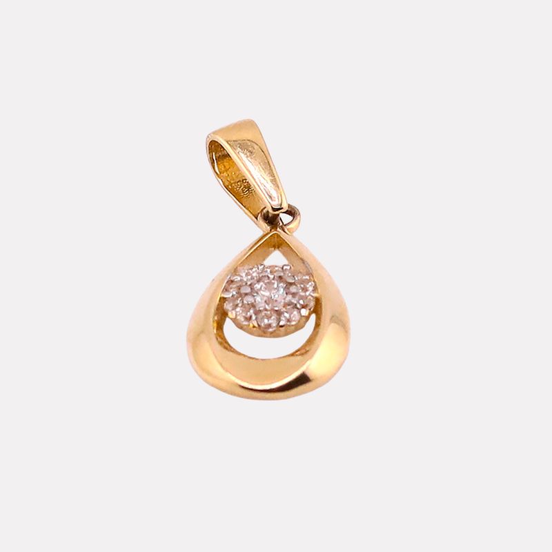Dije Silueta Gota C/p 14k 1g